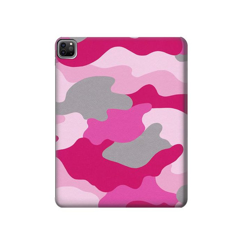 W2525 Pink Camo Camouflage Tablet Hard Case For iPad Pro 12.9 (2022, 2021, 2020, 2018), Air 13 (2024)