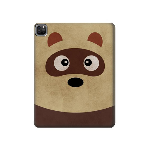 W2825 Cute Cartoon Raccoon Tablet Hard Case For iPad Pro 12.9 (2022, 2021, 2020, 2018), Air 13 (2024)