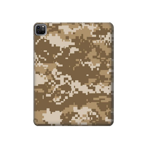 W3294 Army Desert Tan Coyote Camo Camouflage Tablet Hard Case For iPad Pro 12.9 (2022, 2021, 2020, 2018), Air 13 (2024)