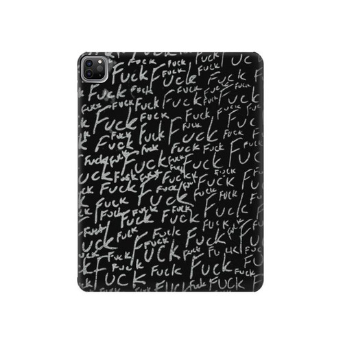 W3478 Funny Words Blackboard Tablet Hard Case For iPad Pro 12.9 (2022, 2021, 2020, 2018), Air 13 (2024)