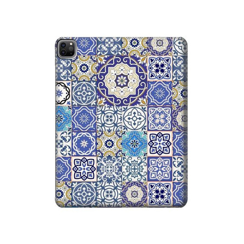 W3537 Moroccan Mosaic Pattern Tablet Hard Case For iPad Pro 12.9 (2022, 2021, 2020, 2018), Air 13 (2024)