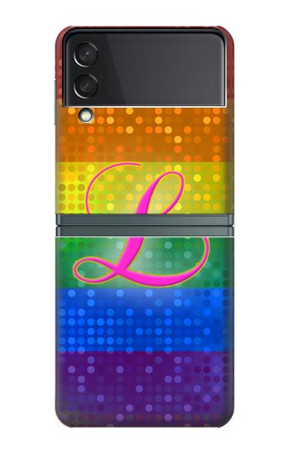 W2900 Rainbow LGBT Lesbian Pride Flag Hard Case For Samsung Galaxy Z Flip 3 5G