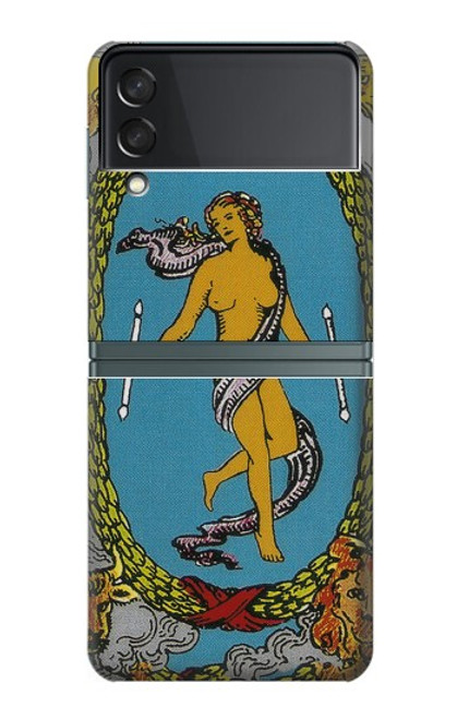 W3746 Tarot Card The World Hard Case For Samsung Galaxy Z Flip 3 5G