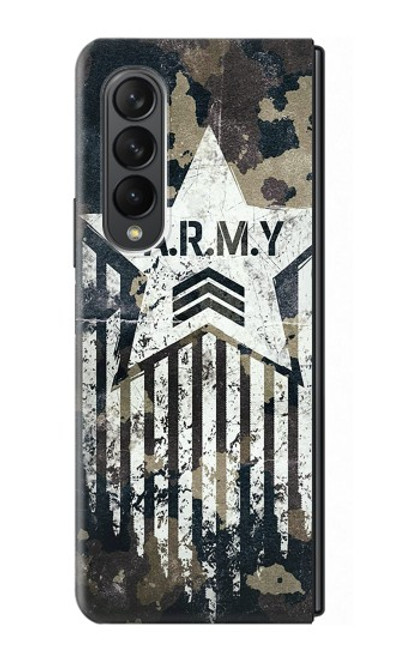 W3666 Army Camo Camouflage Hard Case For Samsung Galaxy Z Fold 3 5G