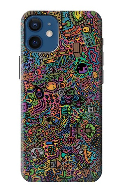 W3815 Psychedelic Art Hard Case and Leather Flip Case For iPhone 12 mini