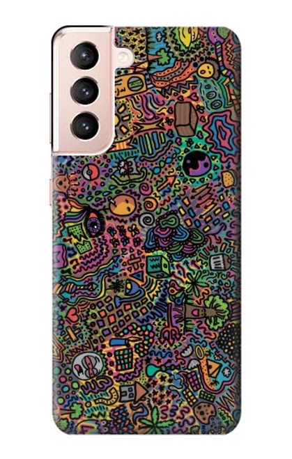 W3815 Psychedelic Art Hard Case and Leather Flip Case For Samsung Galaxy S21 5G