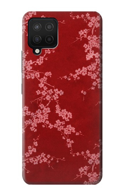 W3817 Red Floral Cherry blossom Pattern Hard Case and Leather Flip Case For Samsung Galaxy A42 5G