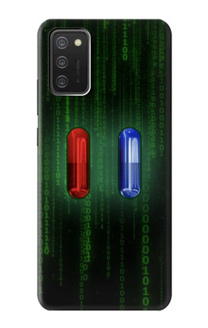 W3816 Red Pill Blue Pill Capsule Hard Case and Leather Flip Case For Samsung Galaxy A03S