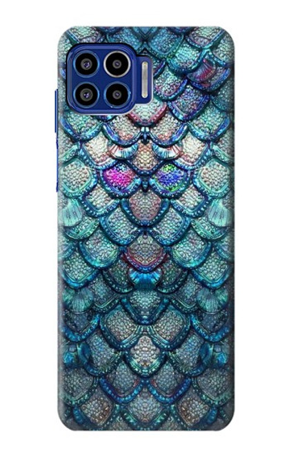 W3809 Mermaid Fish Scale Hard Case and Leather Flip Case For Motorola One 5G