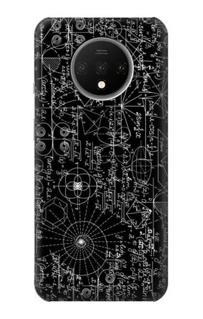 W3808 Mathematics Blackboard Hard Case and Leather Flip Case For OnePlus 7T