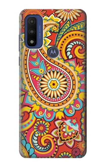 W3402 Floral Paisley Pattern Seamless Hard Case and Leather Flip Case For Motorola G Pure