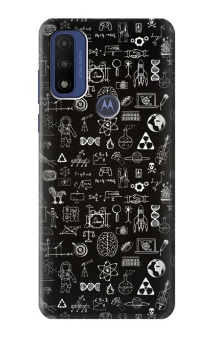 W3426 Blackboard Science Hard Case and Leather Flip Case For Motorola G Pure