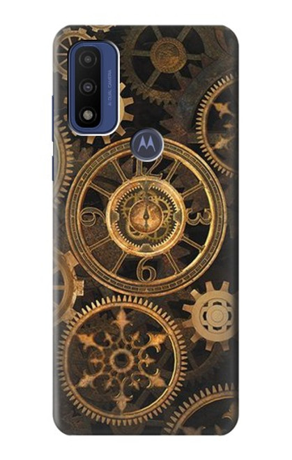 W3442 Clock Gear Hard Case and Leather Flip Case For Motorola G Pure