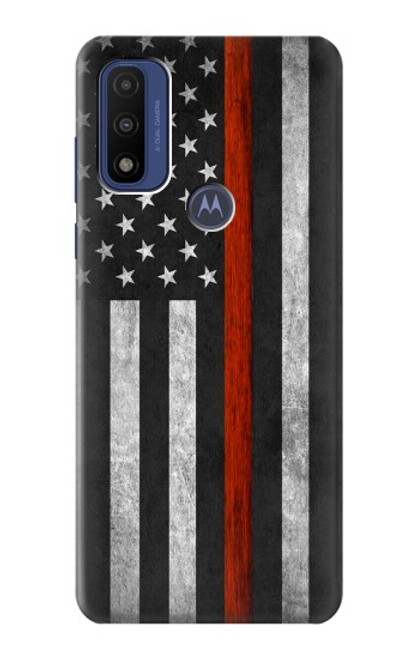 W3472 Firefighter Thin Red Line Flag Hard Case and Leather Flip Case For Motorola G Pure