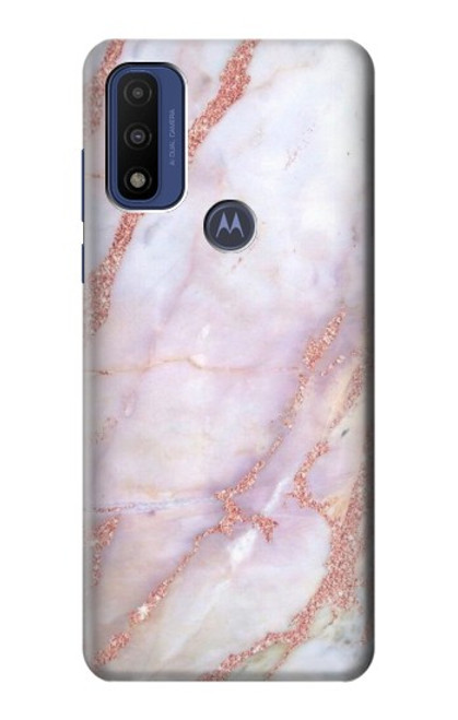 W3482 Soft Pink Marble Graphic Print Hard Case and Leather Flip Case For Motorola G Pure