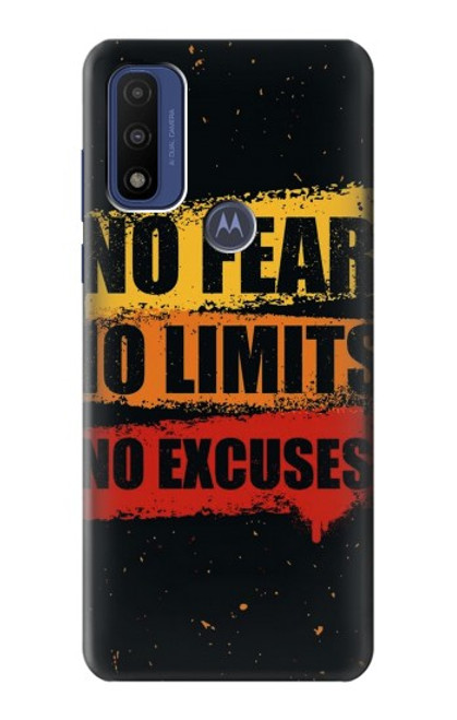 W3492 No Fear Limits Excuses Hard Case and Leather Flip Case For Motorola G Pure