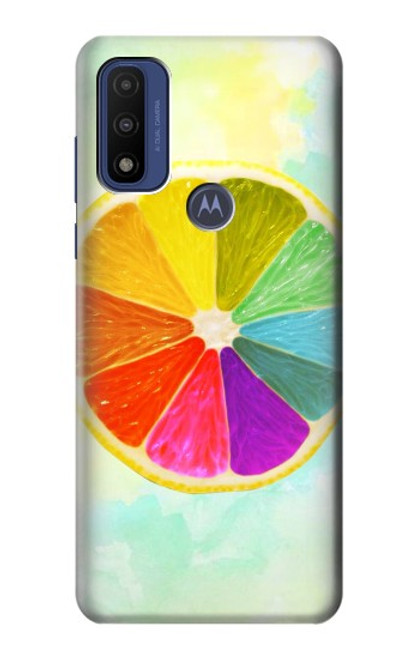 W3493 Colorful Lemon Hard Case and Leather Flip Case For Motorola G Pure