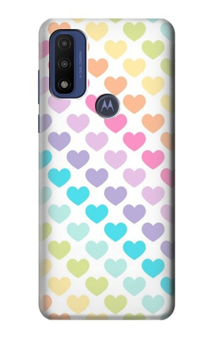 W3499 Colorful Heart Pattern Hard Case and Leather Flip Case For Motorola G Pure