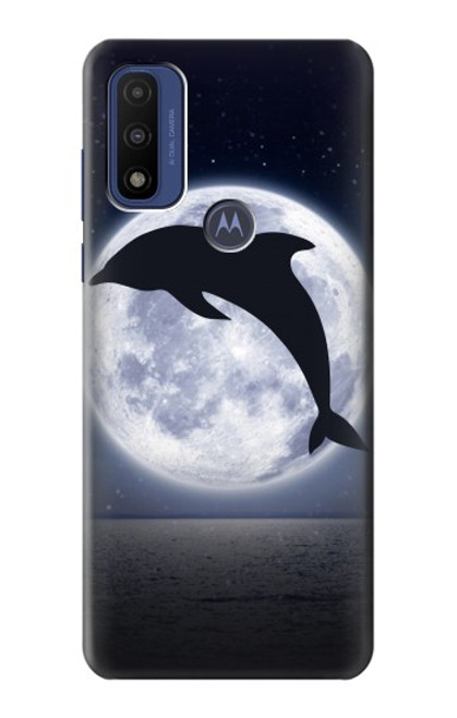 W3510 Dolphin Moon Night Hard Case and Leather Flip Case For Motorola G Pure