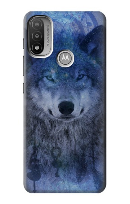 W3410 Wolf Dream Catcher Hard Case and Leather Flip Case For Motorola Moto E20,E30,E40