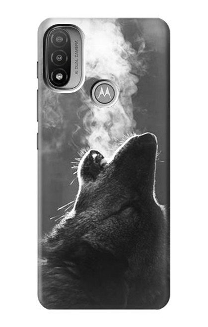 W3505 Wolf Howling Hard Case and Leather Flip Case For Motorola Moto E20,E30,E40