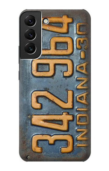 W3750 Vintage Vehicle Registration Plate Hard Case and Leather Flip Case For Samsung Galaxy S22 Plus