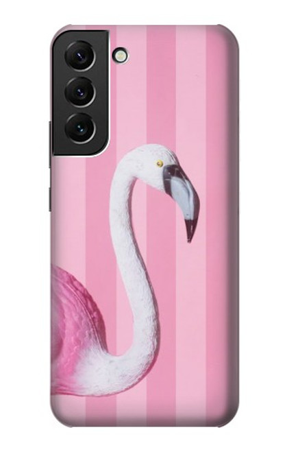 W3805 Flamingo Pink Pastel Hard Case and Leather Flip Case For Samsung Galaxy S22 Plus