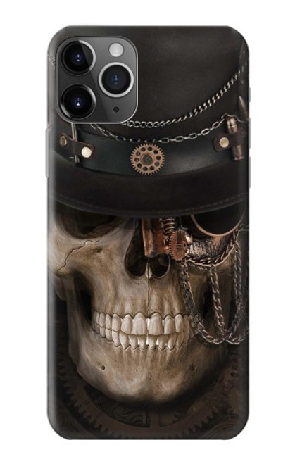 W3852 Steampunk Skull Hard Case and Leather Flip Case For iPhone 11 Pro