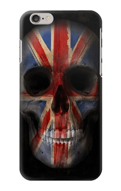 W3848 United Kingdom Flag Skull Hard Case and Leather Flip Case For iPhone 6 Plus, iPhone 6s Plus
