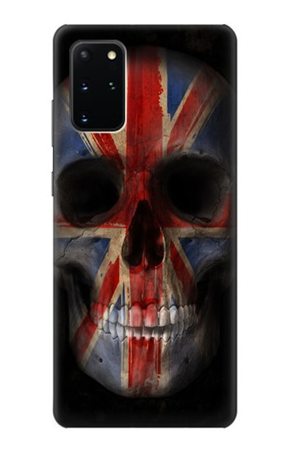 W3848 United Kingdom Flag Skull Hard Case and Leather Flip Case For Samsung Galaxy S20 Plus, Galaxy S20+