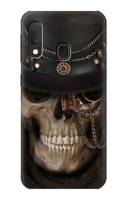 W3852 Steampunk Skull Hard Case and Leather Flip Case For Samsung Galaxy A20e