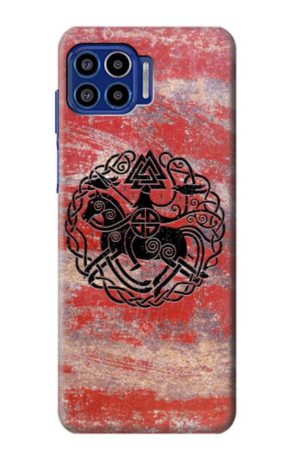 W3831 Viking Norse Ancient Symbol Hard Case and Leather Flip Case For Motorola One 5G