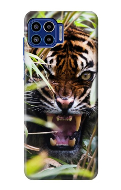 W3838 Barking Bengal Tiger Hard Case and Leather Flip Case For Motorola One 5G