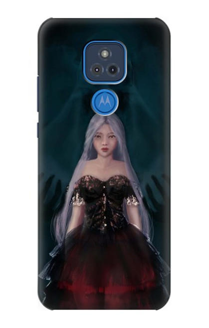 W3847 Lilith Devil Bride Gothic Girl Skull Grim Reaper Hard Case and Leather Flip Case For Motorola Moto G Play (2021)