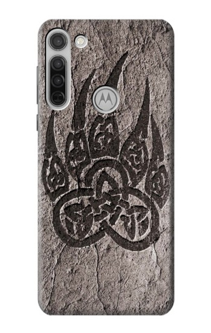 W3832 Viking Norse Bear Paw Berserkers Rock Hard Case and Leather Flip Case For Motorola Moto G8