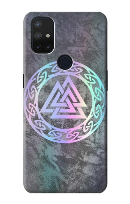 W3833 Valknut Odin Wotans Knot Hrungnir Heart Hard Case and Leather Flip Case For OnePlus Nord N10 5G