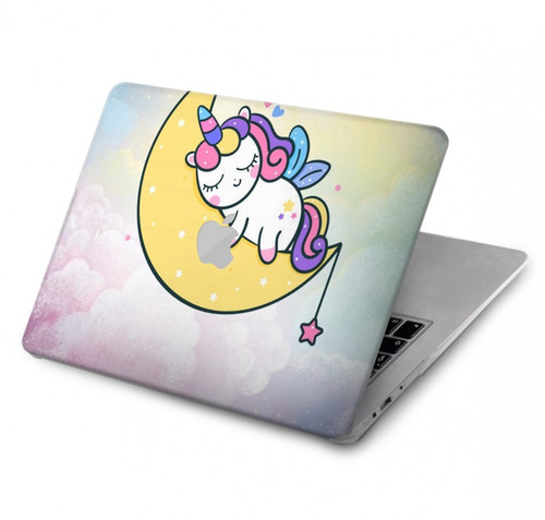 W3485 Cute Unicorn Sleep Hard Case Cover For MacBook Pro 14 M1,M2,M3 (2021,2023) - A2442, A2779, A2992, A2918