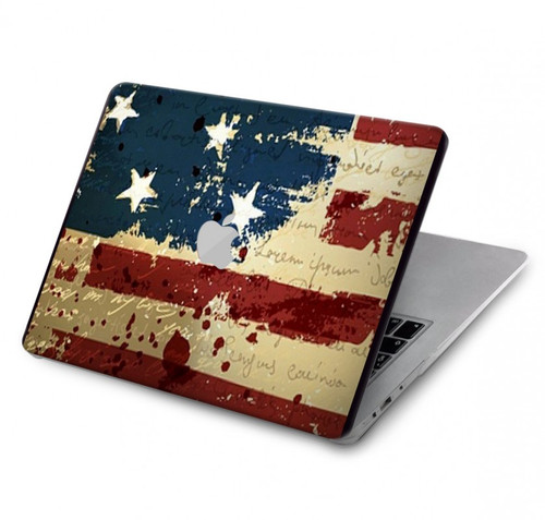 W2349 Old American Flag Hard Case Cover For MacBook Pro 16 M1,M2 (2021,2023) - A2485, A2780