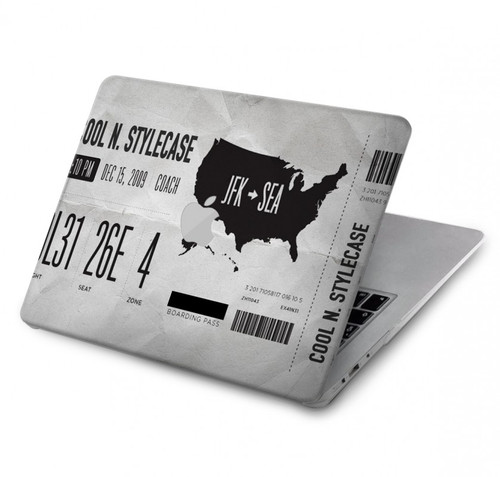 W3615 Airline Boarding Pass Art Hard Case Cover For MacBook Pro 16 M1,M2 (2021,2023) - A2485, A2780