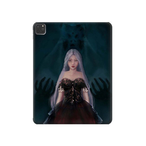 W3847 Lilith Devil Bride Gothic Girl Skull Grim Reaper Tablet Hard Case For iPad Pro 11 (2021,2020,2018, 3rd, 2nd, 1st)