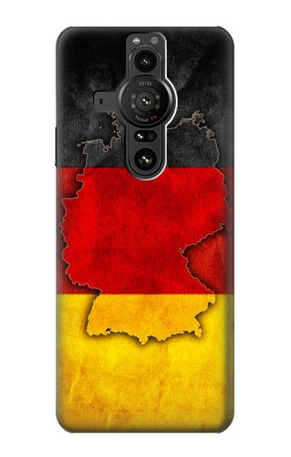 W2935 Germany Flag Map Hard Case and Leather Flip Case For Sony Xperia Pro-I