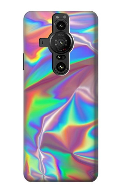 W3597 Holographic Photo Printed Hard Case and Leather Flip Case For Sony Xperia Pro-I