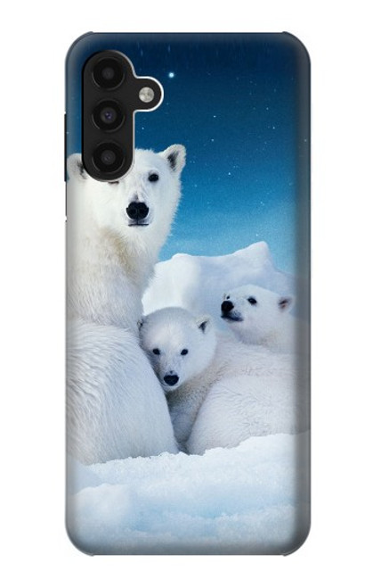 W0285 Polar Bear Family Arctic Hard Case and Leather Flip Case For Samsung Galaxy A13 4G