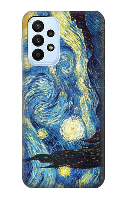 W0213 Van Gogh Starry Nights Hard Case and Leather Flip Case For Samsung Galaxy A23