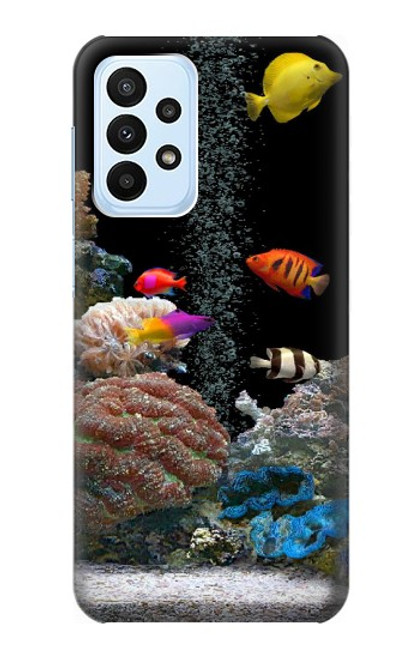 W0226 Aquarium Hard Case and Leather Flip Case For Samsung Galaxy A23