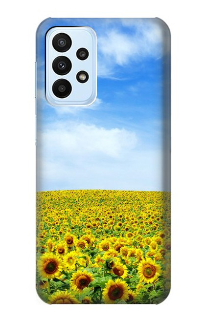 W0232 Sunflower Hard Case and Leather Flip Case For Samsung Galaxy A23