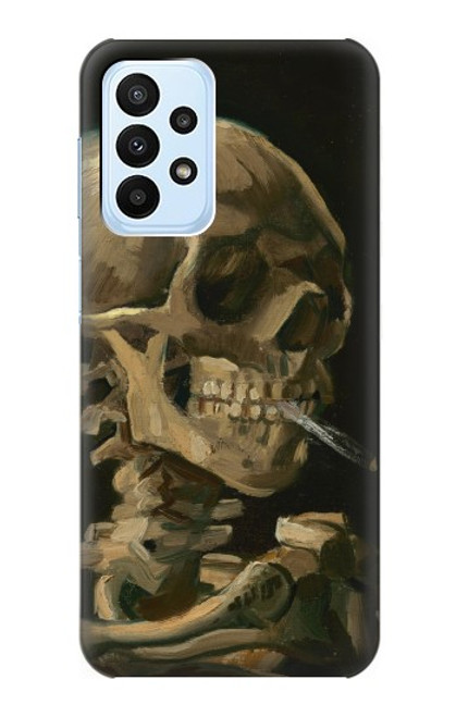 W3358 Vincent Van Gogh Skeleton Cigarette Hard Case and Leather Flip Case For Samsung Galaxy A23