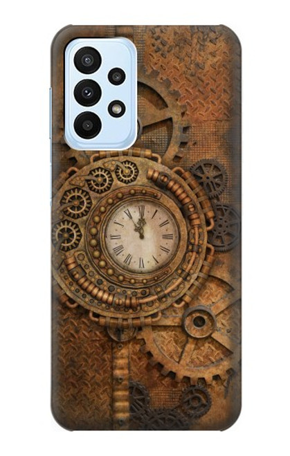 W3401 Clock Gear Steampunk Hard Case and Leather Flip Case For Samsung Galaxy A23