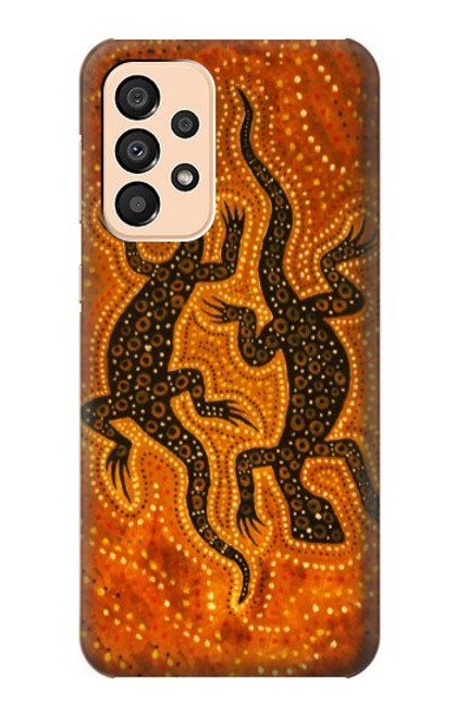 W2901 Lizard Aboriginal Art Hard Case and Leather Flip Case For Samsung Galaxy A33 5G