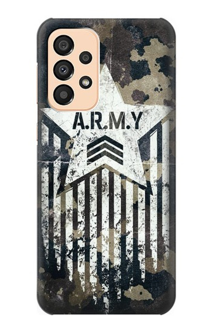 W3666 Army Camo Camouflage Hard Case and Leather Flip Case For Samsung Galaxy A33 5G